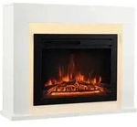 Elektrokamin, Wei&szlig;, Metall, Glas, Holzwerkstoff, 95.0x77.0x26.0 cm, Fernbedienung,