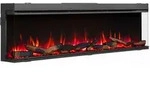 Elektrokamin Balderia Athena 72, Schwarz, Metall, Glas, 183x50x21 cm, Fernbedienung,