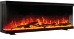 Elektrokamin, Schwarz, Metall, Glas, 91.9x43.0x20.0 cm, Fernbedienung, Flammeneffekt