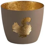 Gift Company Teelichthalter, Beige, Metall, 9 cm, Dekoration, Kerzen & Zubeh&ouml;r,
