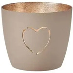 Gift Company Teelichthalter, Beige, Metall, 8 cm, Dekoration, Kerzen & Zubeh&ouml;r,