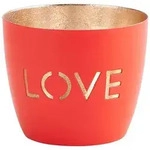 Gift Company Teelichthalter, Rot, Metall, 9 cm, Dekoration, Kerzen & Zubeh&ouml;r,