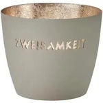 Gift Company Teelichthalter, Beige, Metall, 8 cm, Dekoration, Kerzen & Zubeh&ouml;r,