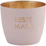 Gift Company Teelichthalter, Rosa, Metall, 9 cm, Dekoration, Kerzen & Zubeh&ouml;r,