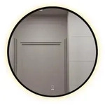 Home Deluxe Led-Spiegel, Schwarz, Glas, 60x60x1 cm, Badezimmer, Badezimmerspiegel,