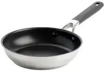 KitchenAid Bratpfanne Classic Stainless Steel, Silber, Metall, Kunststoff, 0 L, rund,