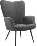 tectake Sessel, Anthrazit, Schwarz, Kunststoff, 72x100.5x76 cm, Wohnzimmer, Sessel,