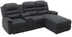 Vente-Unique Relaxsofa, Anthrazit, Textil, Uni, 4-Sitzer, 231x102x172 cm,...
