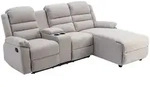 Vente-Unique Relaxsofa, Beige, Textil, Uni, 4-Sitzer, 231x102x172 cm,...