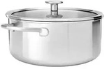 KitchenAid Kasserolle 3-Ply Stainless Steel, Edelstahl, Metall, Glas, 4.9 L, rund,