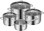 WMF Kochtopfset Astoria, Edelstahl, Metall, 4-teilig, 16 cm,20 cm,16 cm, 1.9 L,3.3