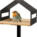 Wondermake Vogelhaus, Schwarz, Metall, 40x117x40 cm, Gartenzubeh&ouml;r,...