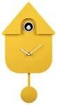 Karlsson Wanduhr Modern Cuckoo, Gelb, Kunststoff, 21.5x41x8.5 cm, Dekoration,...