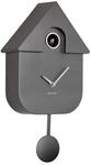 Karlsson Wanduhr Cuckoo, Dunkelgrau, Kunststoff, 21.5x41x8.5 cm, Schlagwerk,