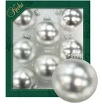 Krebs Glas Lauscha Christbaumkugeln, Silber, Glas, 7x7x7 cm, Dekoration,