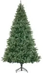 tectake Weihnachtsbaum, Gr&uuml;n, Kunststoff, Dreieckig, 210 cm, Dekoration,