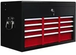 Homcom Werkzeugkasten,, Rot, Metall, 26x34x60 cm, Freizeit, Heimwerken,