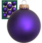 Krebs Glas Lauscha Christbaumkugeln, Violett, Glas, 7x7x7 cm, Dekoration,