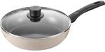 Ballarini Schmorpfanne Ledro, Schwarz, Beige, Metall, rund, antihaftbeschichtet,