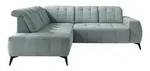 Livetastic Ecksofa, Hellblau, Metall, Uni, 4-Sitzer, Ottomane links, L-Form, 261x200