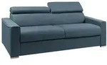 Vente-Unique Schlafsofa, Blau, Textil, Uni, 4-Sitzer, 216x110x223 cm,...