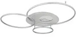 Globo Led-Deckenleuchte Invertina, Silber, Wei&szlig;, Metall, Kunststoff, 105.3x13x126.4