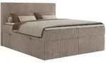 MKS Boxbett, Hellbraun, Textil, 2-Sitzer, H3, 7-Zonen, Rechteckig, 180x200 cm,