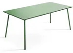 Oviala Gartentisch, Smaragdgr&uuml;n, Metall, 8-Sitzer, Rechteckig,rechteckig, 90x72x180