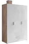 Xora Garderobenschrank, Wei&szlig;, Eiche, Holzwerkstoff, 2 F&auml;cher, 2 Schublade(n)