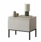Selsey Nachtschrank, Beige, Metall, eckig, 49x43x32 cm, Schlafzimmer, Nachttische