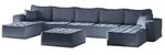 Fun M&ouml;bel Wohnlandschaft, Blau, Textil, 452x85x192 cm, Wohnzimmer, Sofas & Couches,