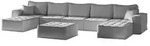 Fun M&ouml;bel Wohnlandschaft, Grau, Textil, 452x85x192 cm, Wohnzimmer, Sofas & Couches,