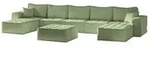Fun M&ouml;bel Wohnlandschaft, Hellgr&uuml;n, Textil, 452x85x192 cm, Wohnzimmer, Sofas &