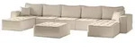 Fun M&ouml;bel Wohnlandschaft, Creme, Textil, 452x85x192 cm, Wohnzimmer, Sofas & Couches,