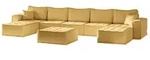 Fun M&ouml;bel Wohnlandschaft, Gelb, Textil, 452x85x192 cm, Wohnzimmer, Sofas & Couches,
