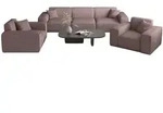 Fun M&ouml;bel Sofaset, Lila, Textil, 225x73x88 cm, Wohnzimmer, Sofas & Couches,