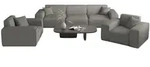 Fun M&ouml;bel Sofaset, Grau, Textil, 225x73x88 cm, Wohnzimmer, Sofas & Couches,