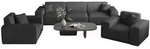 Fun M&ouml;bel Sofaset, Anthrazit, Textil, 225x73x88 cm, Wohnzimmer, Sofas & Couches,