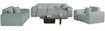 Fun M&ouml;bel Sofaset, Pastellblau, Textil, 225x73x88 cm, Wohnzimmer, Sofas & Couches,
