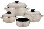 GSW Kochtopfset Creme Shadow, Creme, Metall, 4-teilig, 16 cm, 1.4 L, ISO 9001,