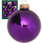 Krebs Glas Lauscha Christbaumkugeln, Violett, Glas, 7x7x7 cm, Dekoration,