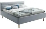 Boxxx Polsterbett Lotte, Pastellblau, Holz, Eiche,Birke, Buche, massiv, 180x200...