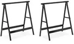 Relaxdays 2Xklappbock, Schwarz, Metall, 72x75x40 cm, Freizeit, Heimwerken,