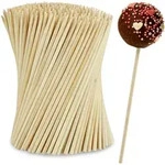 Relaxdays Cake-Pop-St&auml;bchen, Hellbraun, Holz, 0.4x15x0.4 cm, Backen, Backhelfer,