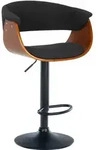 CLP Barhocker, Schwarz, Walnuss, Metall, 60x90x51 cm, Esszimmer, Barm&ouml;bel,...