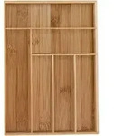 Relaxdays Besteckkasten, Hellbraun, Holz, Holzwerkstoff, 30.5x5x43 cm,