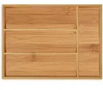 Relaxdays Besteckkasten, Hellbraun, Holz, Holzwerkstoff, 26x5x35.5 cm,