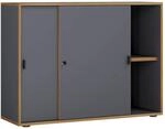 Livetastic Aktenschrank, Anthrazit, Honigeiche, Holzwerkstoff, 1 F&auml;cher, 100x74x37