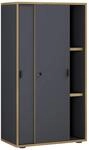 Livetastic Aktenschrank, Anthrazit, Honigeiche, Holzwerkstoff, 2 F&auml;cher, 60x110x37