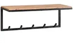 Mid.you Wandgarderobe, Akazie, Holz, Metall, Akazie, massiv, 70x27x30 cm, Hutablage,